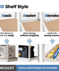 White 28 Inch Wide 5 Tier Metal Garage Shelving Unit With Boltless Tool Free Assembly In Minutes Fully Adjustable Shelves To Fit Totes Heavy Duty Storage Rack For Home Workshop, 3B shelf styles