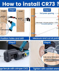 Installation guide for Invisible Cable Railing Kit For Wood Posts 4x4 To 8x8 One Eighth Inch Stainless Steel Swage Lag Screws.