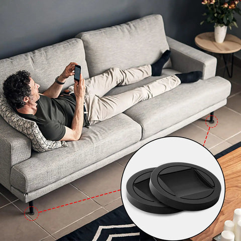 4 Pack Furniture Wheel Stoppers For Hardwood Floors Prevent Sliding On Sofas Chairs And Beds With Rubber Caster Cups