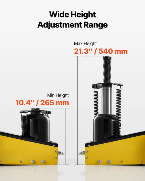 22 Ton Workhorse Air Hydraulic Floor Jack For SUVs And Trucks Heavy Duty Steel Pneumatic Lift With Quick Lift Pump Extension Posts And Rugged Racing Style Design For Easy Lifts And Heavy Vehicle Service, height range 10.4-21.3 in
