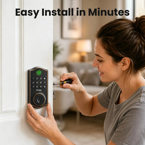 Slick Fingerprint Door Lock For Front Door Keyless Entry Deadbolt With App Control Keypad Auto Lock Digital Code Smart Lock Lightning Fast Unlock Smooth Moves No Stress Home Security