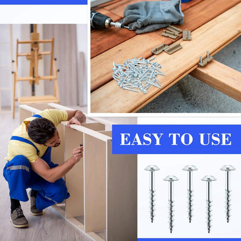 Focus on Heavy Duty 1200 Piece Pocket Hole Screws Bulk 8 By One And A Quarter Inch Zinc Pocket Wood Screws with Coarse Thread.