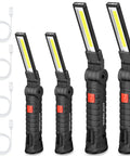 4 Pack LED Work Lights With COB Beams Rechargeable Flashlights Magnetic Base Hanging Hook 360 Degree Rotating Head with cables