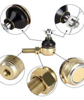 Ball Joint Kit For Club Car DS Golf Cart 1976 To 2008 Set Of 3 Tie Rod Ends Two Left Hand Threads OEM 7540 And One Right Hand Thread OEM 7539 Non Greasable Self Lubricating Direct Replacement close-up of threaded ends