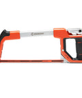 12 Inch Fast Tension Hacksaw With Dual Material Handle, On Board Blade Storage, Ergonomic Front Grip For Two Handed Use