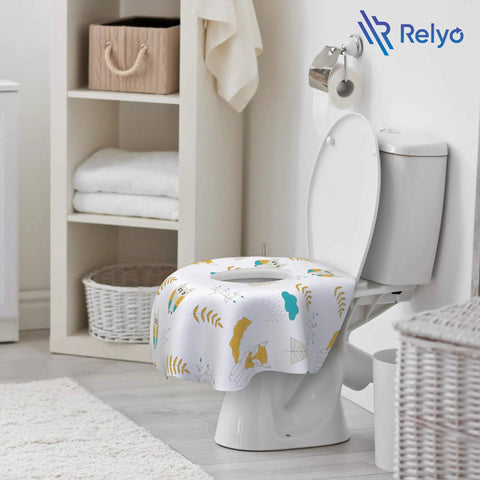 Slick Travel Essential With Twenty Disposable Toilet Seat Covers Featuring Owl Print Pattern For No Sweat Hygiene On The Go Using Fast Tear Paper Liners That Fit Standard Seats Solid For Road Trips And Airport Layovers