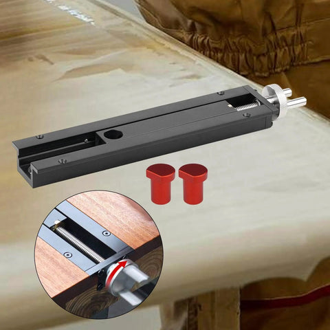 Compact Bench Tail Vise For Home Shop And Workbench Projects Inertia Vice Fixture with aluminum body and table installation