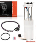Electric Fuel Pump Module Assembly With Pressure Sensor For 2000 To 2005 Chevrolet Astro And GMC Safari V6 4.3L Replacement Fits E3506M FG0288 FG0127 Direct Fit Plug And Play shown with wiring and components