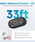 4K POV Wearable Camera For Daily Vlogging And Outdoor Adventures, IP68 Waterproof Mini Body Cam With 64GB Card.