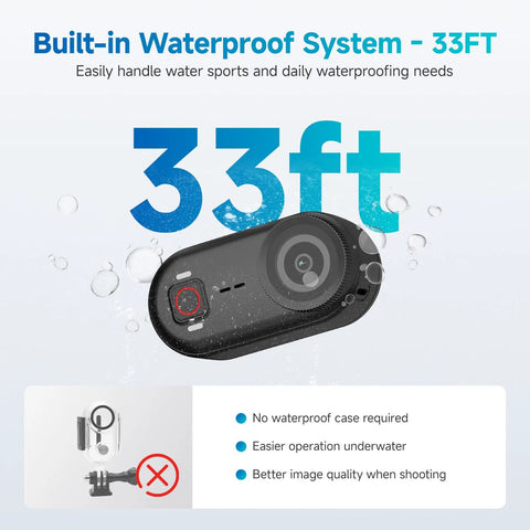 4K POV Wearable Camera For Daily Vlogging And Outdoor Adventures, IP68 Waterproof Mini Body Cam With 64GB Card.