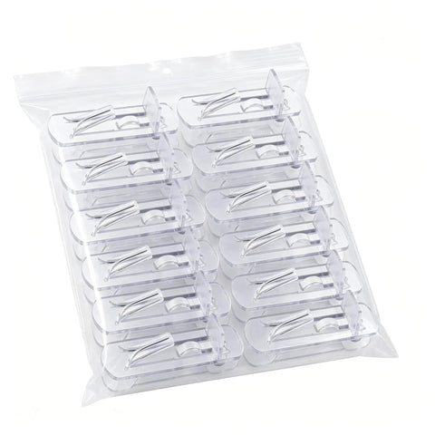 Set Of 20 Plastic Locking Shelf Pins 5mm For Three Quarter Inch Wood Shelving, Clear Self Locking Cabinet Pegs That Grab Tight And Stay Put