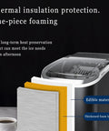 Portable Countertop Ice Maker Serving Solid Cubes In Six Minutes Flat Includes Built In Handle And Scoop Hella Quiet Self Cleaning Churns Fifteen Kilos Daily showing thermal insulation layers and part of machine.