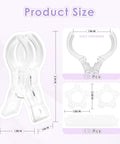 Spring Clamps Set 10 Pieces 3.5 Inch Clear Plastic Clips With 50 Balloon Clips For Balloon Arch Backdrop Craft Decoration Projects
