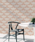 Room with Genevieve Gorder Sahara Blush Feather Flock Peel and Stick Wallpaper Removable Self Adhesive No Glue Needed Pink Bird Pattern
