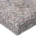 Close-up of Beefy 42 Lbs Square Granite Umbrella Base Grey For Outdoor Patios, showing 15 by 15 inch weather resistant stone surface