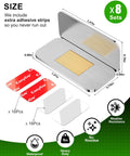 Extra Strong Magnetic Cabinet Door Catch Set No Drill Invisible Ultra Thin Magnets for Secure Closure with adhesive strips
