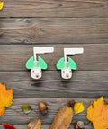 DIY Cuckoo Clock Bird Replacement Kit 5 Pack Easy Install Wall Clock Parts shown with autumn leaves on wooden background