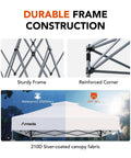 10x10 Pop Up Canopy With Center Lock One Push Instant Setup And No Fuss Wheeled Outdoor Gazebo Beach Tent frame construction