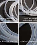 Pure Silicone Tubing 6mm ID x 8mm OD High Temp Food Grade Hose close-up showing flexibility and clarity.
