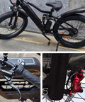 Beefy Four Piston Hydraulic Disc Brake Set With 180mm Rotors For Mountain And Fat Bikes Including E Bike Ready Power Off Levers