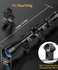 3-9x40 Crosshair Riflescope With R4 Reticle And 11mm Dovetail Mounts For Airsoft 10/22 Rimfire And .22 Pellet Guns .22LR .177 And .17 HMR Black