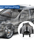 Rear Wheel Hub Bearing Assembly For Hyundai Santa Fe Veracruz And Kia Sorento 5 Lug With ABS Sensor FWD, installation view