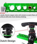 Bonvoisin flare tool for 1/4–3/4 in HVAC tubing, front view with green body and black handle.