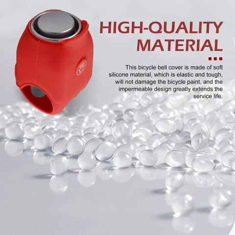 120dB Waterproof Silicone Bicycle Horn With 6 Sound Options Universal Handlebar Alarm For Adults Kids Bikes Scooters Ebikes Loud As Heck City Warning Bell Red silicone cover