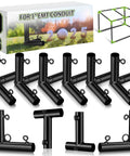 Golf Frame Corner Kit 10 Pieces 1 Inch Plug And Play Canopy Fittings with threaded eye bolts for EMT pipe practice golf cage net