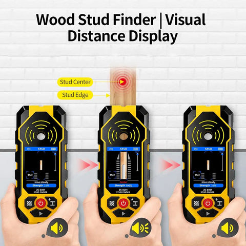 Heavy Duty 4 In 1 Stud Finder Wall Scanner With Digital Hd Screen And Deep Scan Mode For Dead On Accuracy To Spot Wood Stude/s Metal Live Ac Wires Inside Drywall Rechargeable Build For Zero Headache Wall Repairs