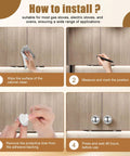 Installation steps for Two Pack Stainless Steel Suction Cup Handles For Glass Shower Doors Cabinets And Refrigerators No Drilling Required