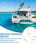 Sea Star Hydraulic Steering Bleed Kit For Boat Maintenance With PU Hose And Copper Fittings, Pro Grade Bleed Tool For Seastar