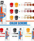 All In One Ceramic Tile Repair Kit For Chips Cracks Scratches Dents And Holes On Ceramic Porcelain Tub Fiberglass Quartz Marble And More Easy Filler To Repair Dents And Cracks Fast shown with various color options and series for repair.