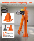VEVOR 2200 Lbs Electric Pickup Truck Crane With Hoist & Wireless Remote, reinforced structural base for stable support