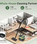 14 In 1 Multifunctional Steam Cleaner Mop With Handheld Steamer Mode For Deep Home Dirt Removal On Hardwood Tile And Carpet Chemical Free Sanitation For Kitchen Bathroom Car Upholstery Cleaning Solution in a modern living space.