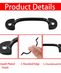 Product details of Set Of 20 Vintage Mini 2 Inch Drawer Knobs And Jewelry Box Pulls In Black Zinc Alloy with smooth finish, rounded edge.