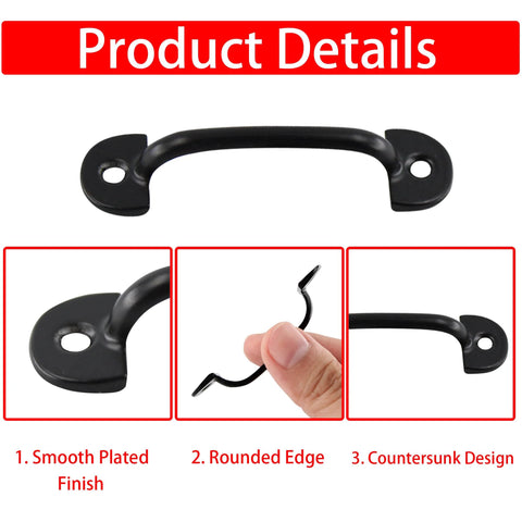 Product details of Set Of 20 Vintage Mini 2 Inch Drawer Knobs And Jewelry Box Pulls In Black Zinc Alloy with smooth finish, rounded edge.