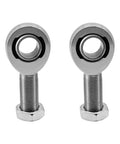 Beefy Seven Eighths Inch 14 Thread Heim Joint Rod End Kit With Left And Right Hand Threads, Jam Nuts, Chromoly XMR14 And XML14, Two Inch Engagement, Zinc Plated For Rust Resistance And Strong Steering Linkage. Two chromoly rod ends with jam nuts