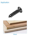 Heavy-Duty M3.5 x 12mm Wood Screws With Phillips Flat Head And Solid Carbon Steel Core on wooden sheets.