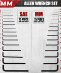 31-Piece Hex Key Wrench Set Go-To For Home DIY And Auto Enthusiasts, Metric And SAE Allen Keys in various sizes