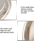 Close-up of Six Pack Satin Nickel Closet Door Finger Pulls for Bypass Sliding Doors, no nails needed, soft edges.