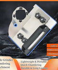 45 Degree Tile Chamfering Tool For Type 100 Angle Grinder, showing stainless steel body and attachment fit for precise cuts.