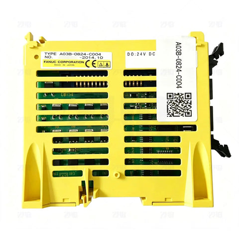 Fast Drop In CNC IO Board For CNC Machine Automation Industrial Control Module Replacement Part Compatible With A03B-0824-C001 C002 C003 C004 Delivers Stable Signal Transmission For Long Term Operation And Easy Maintenance., yellow CNC I/O board, A03B-0824-C004 label