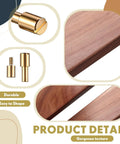 Close-up of 20 Sets Brass And Stainless Steel Bracket Bolt Fasteners With Four Ironwood Knife Handle Scales And 6 mm Pins for DIY Projects