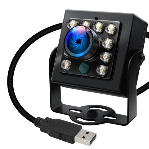 1080P USB Camera With 60FPS High Speed Capture, 170 Degree Fisheye Wide Angle, IR Night Vision And Auto IR Cut, Plug And Play