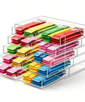 Stackable Drink Packet Organizer With 10 Clear Acrylic Drawers For Water Flavor Mixes Tea Bags And Water Packets Ideal Kitchen Pantry