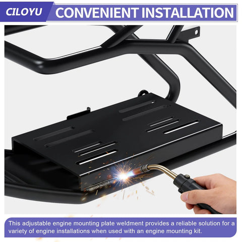 Welding a black Beefy Universal Engine Mounting Plate Replacement For Predator 212cc 196cc 420cc 301cc 79cc 97cc engines