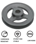 Heavy Duty Cast Iron Single Groove V Belt Sheave Five Eighth Inch Bore Five Point Two Five Outer Diameter Bored To Size Web Pulley