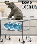 Smooth Rolling Heavy Duty Prep Table Wheels Set Of 4 Expanding Stem Casters Fit 7/8 To 1 Inch Inner Tube Legs under 1000 lbs load.