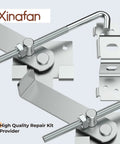 Zinc Plated Barn Door Jamb Latch With Hook For Bi Parting Doors 7 Inch Secures Sliding Doors And Barn Gates